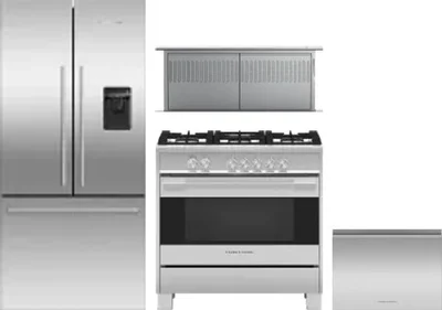 4 Piece Package Includes Refrigerator, Range, Hood And Dishwasher